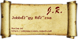 Jobbágy Rózsa névjegykártya