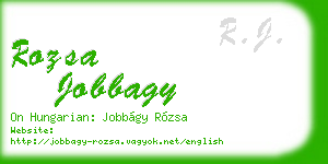 rozsa jobbagy business card
