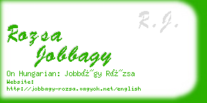 rozsa jobbagy business card